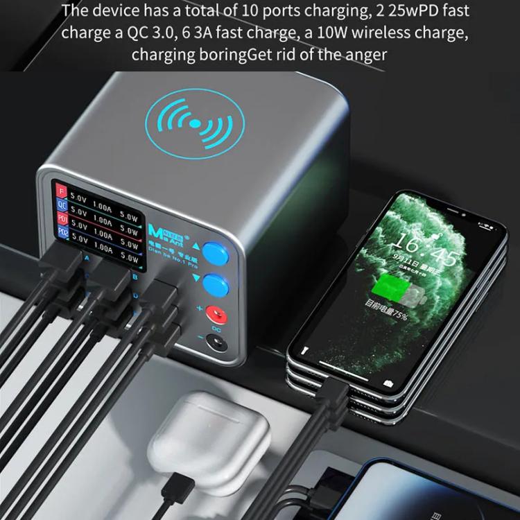 MaAnt DianBa No.1 Pro Multi-port Charger 9-ports With Digital Display Power Wireless Charger EU Plug - free shipping - PMC TechLife - Order now!