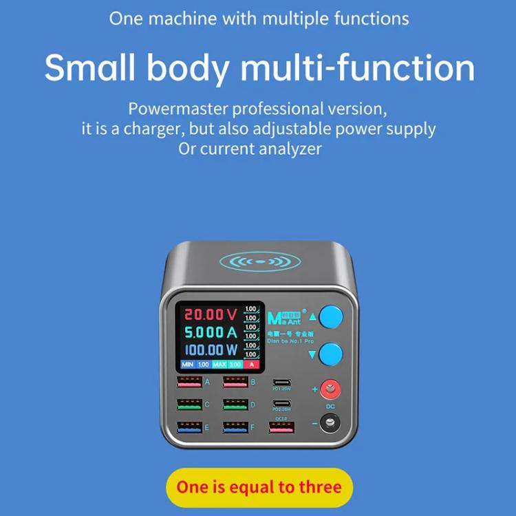 MaAnt DianBa No.1 Pro Multi-port Charger 9-ports With Digital Display Power Wireless Charger EU Plug - free shipping - PMC TechLife - Order now!