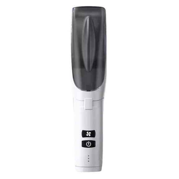 Hair-absorbing Hair Clipper Rechargeable Low Noise Hair Trimmer for Babies, Adults and Pets(White)