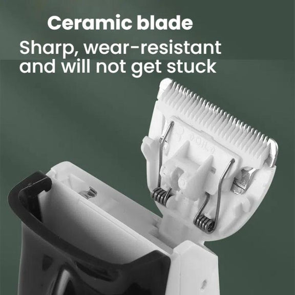 Hair-absorbing Hair Clipper Rechargeable Low Noise Hair Trimmer for Babies, Adults and Pets(Green)