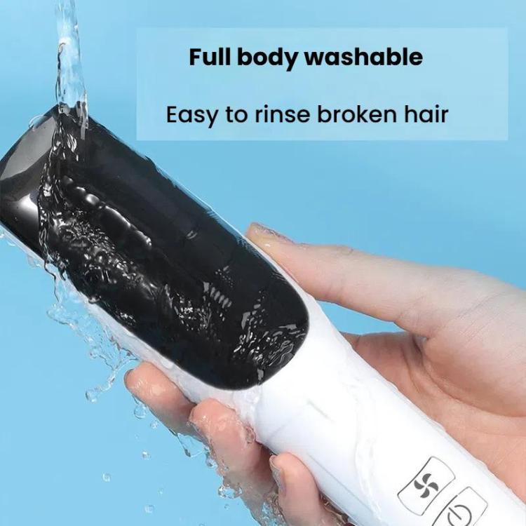 Hair-absorbing Hair Clipper Rechargeable Low Noise Hair Trimmer for Babies, Adults and Pets(White)
