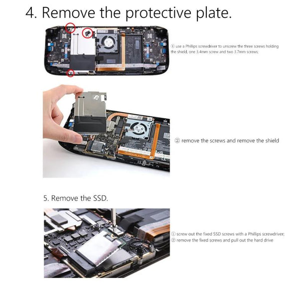 For Steam Deck Game Console SSD Copper Heat Sink M.2 2230 NVMe Radiator Pad, Spec: Set B