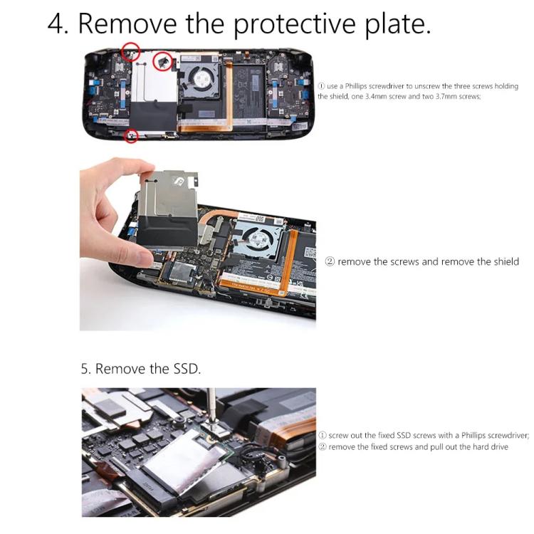 For Steam Deck Game Console SSD Copper Heat Sink M.2 2230 NVMe Radiator Pad, Spec: Set B