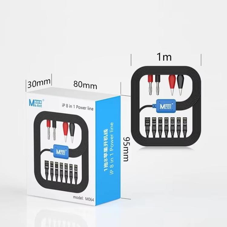 For Apple 7-16 Series Cell Phones MaAnt M064 1M 8 In 1 Power On Cable Flex Testing Line - free shipping - PMC Jewellery - Order now!