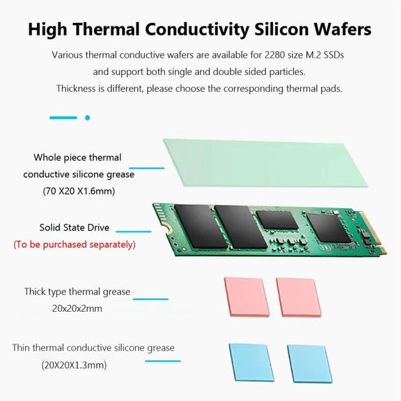 For PS5 Slim / Pro FinalCool M.2 2280 NVME SSD Radiator Integrated Aluminum Alloy Heatsink(Silver)
