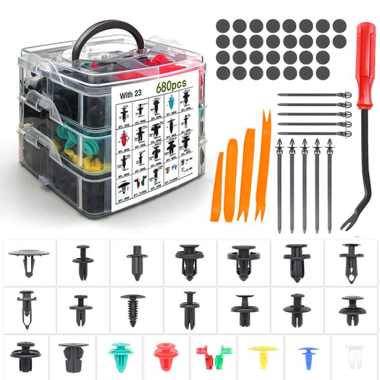 680pcs /Set Car Retainer Clips Fasteners Remover Kit Automotive Clips Set - Nuts & Bolts by PMc TechLife | Online Shopping South Africa | PMc TechLife | Buy Now Pay Later Mobicred