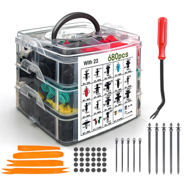 680pcs /Set Car Retainer Clips Fasteners Remover Kit Automotive Clips Set - Nuts & Bolts by PMc TechLife | Online Shopping South Africa | PMc TechLife | Buy Now Pay Later Mobicred