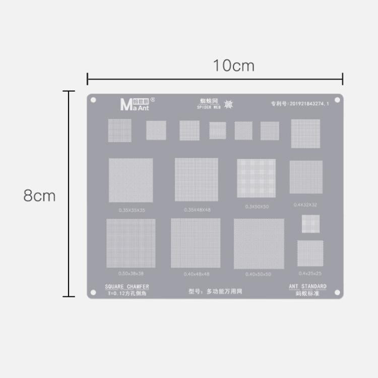 MaAnt Multifunctional Universal Net High Temperature 0.3/0.35/0.4/0.5 Pitch Square Hole Round Corner Multi-purpose Wire Mesh