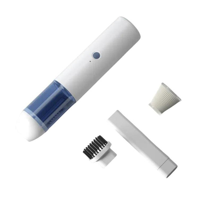 Portable Wireless Car Vacuum Cleaner Small Chargeable Handheld Wet / Dry Large Suction Household Vacuum Cleaner(White)