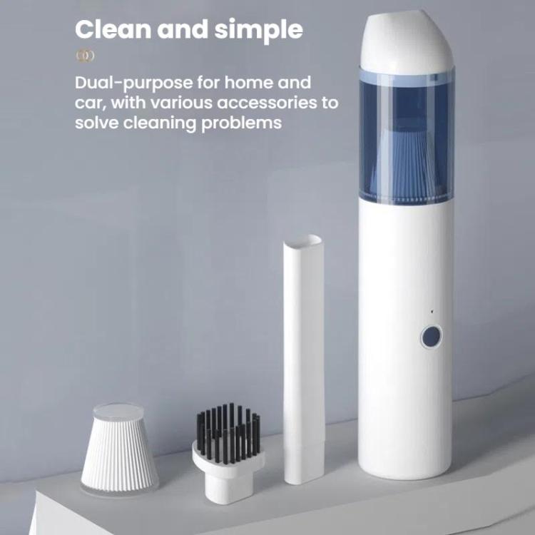 Portable Wireless Car Vacuum Cleaner Small Chargeable Handheld Wet / Dry Large Suction Household Vacuum Cleaner(White) - free shipping - PMc TechLife - Order now!