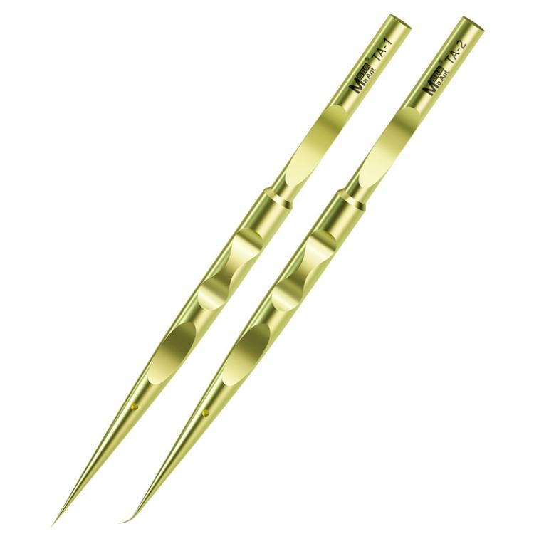 MaAnt Titanium Tweezers Antistatic Small Clip Bird Nest Hair Picking Pink Prick Clip Repair Tool(Straight)