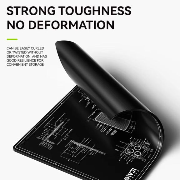 LUOWEI M3 27 inch Cell Phone Computer Repair Workbench Heat Insulation Mat High Temperature Resistant Odorless Silicone Mat