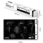 LUOWEI M3 27 inch Cell Phone Computer Repair Workbench Heat Insulation Mat High Temperature Resistant Odorless Silicone Mat