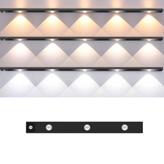 40cm Rechargeable Motion Sensor Light Bar Cabinet Wardrobe Lamp With Remote Control(Black) - Sensor LED Lights by PMC Jewellery | Online Shopping South Africa | PMC Jewellery | Buy Now Pay Later Mobicred