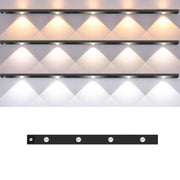 60cm Rechargeable Motion Sensor Light Bar Cabinet Wardrobe Lamp With Remote Control(Black)
