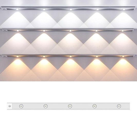 80cm Rechargeable Motion Sensor Light Bar Cabinet Wardrobe Lamp With Remote Control(Silver) - Sensor LED Lights by PMC Jewellery | Online Shopping South Africa | PMC Jewellery | Buy Now Pay Later Mobicred