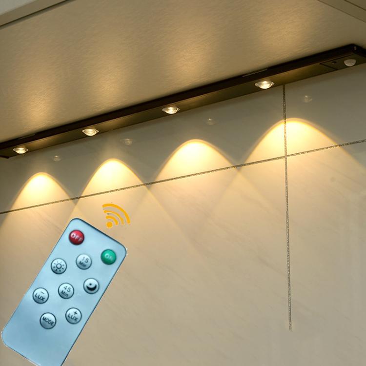 80cm Rechargeable Motion Sensor Light Bar Cabinet Wardrobe Lamp With Remote Control(Black) - Sensor LED Lights by PMc TechLife | Online Shopping South Africa | PMc TechLife | Buy Now Pay Later Mobicred