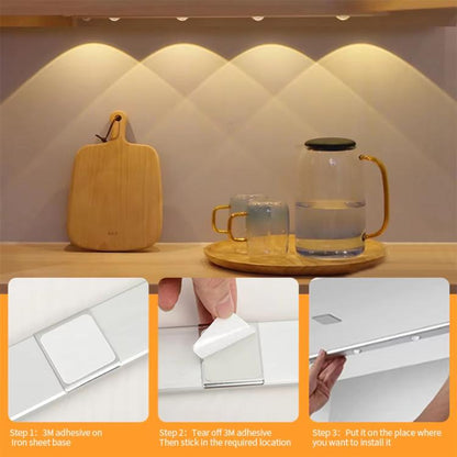 60cm Rechargeable Motion Sensor Light Bar Cabinet Wardrobe Lamp With Remote Control(Black) - Sensor LED Lights by PMC Jewellery | Online Shopping South Africa | PMC Jewellery | Buy Now Pay Later Mobicred