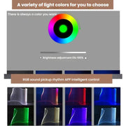 LED Light Guide Acrylic Ambient Desk Lamp Gaming Room Bedroom USB Pickups Rhythmic RGB Novelty Lamps(Music Rhythm Model)
