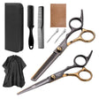 Stainless Steel Haircutting Scissors Set Hair Cutting Tools, Spec: 9-in-1 Black Gold - free shipping - PMC TechLife - Order now!