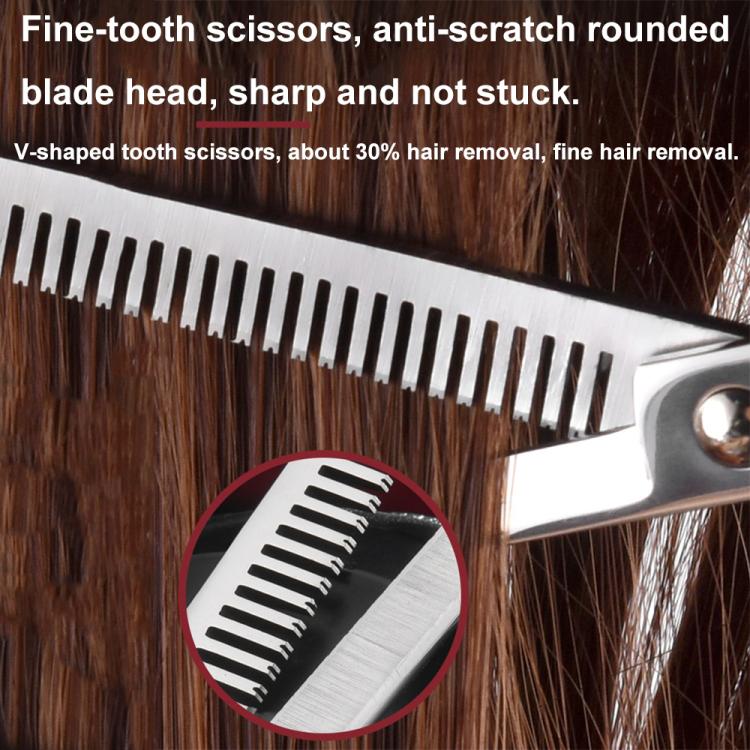 Stainless Steel Haircutting Scissors Set Hair Cutting Tools, Spec: 10-in-1 Half-gold