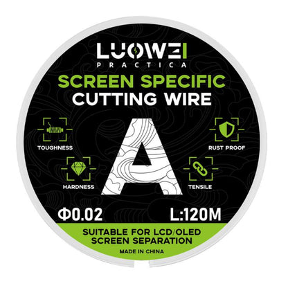 LUOWEI 120M Cell Phone LCD Screen Separation Line High Hardness Cutting Diamond Wire, Spec: A 0.02mm - free shipping - PMC Jewellery - Order now!