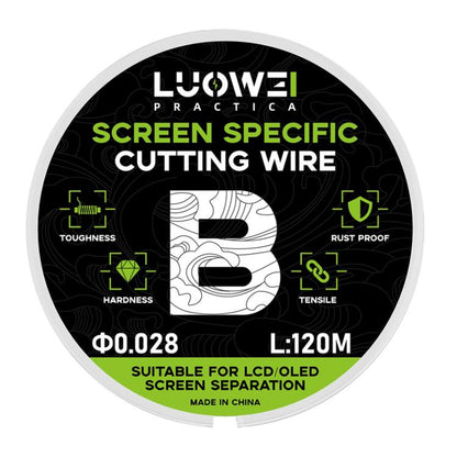 LUOWEI 120M Cell Phone LCD Screen Separation Line High Hardness Cutting Diamond Wire, Spec: B 0.028mm - free shipping - PMC Jewellery - Order now!