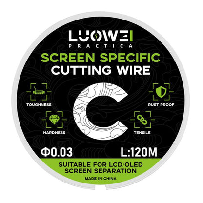 LUOWEI 120M Cell Phone LCD Screen Separation Line High Hardness Cutting Diamond Wire, Spec: C 0.03mm - free shipping - PMC Jewellery - Order now!