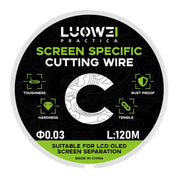 LUOWEI 120M Cell Phone LCD Screen Separation Line High Hardness Cutting Diamond Wire, Spec: C 0.03mm
