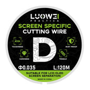 LUOWEI 120M Cell Phone LCD Screen Separation Line High Hardness Cutting Diamond Wire, Spec: D 0.035mm