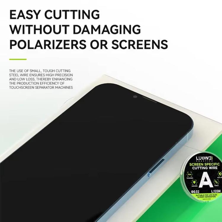 LUOWEI 120M Cell Phone LCD Screen Separation Line High Hardness Cutting Diamond Wire, Spec: B 0.028mm - free shipping - PMC TechLife - Order now!