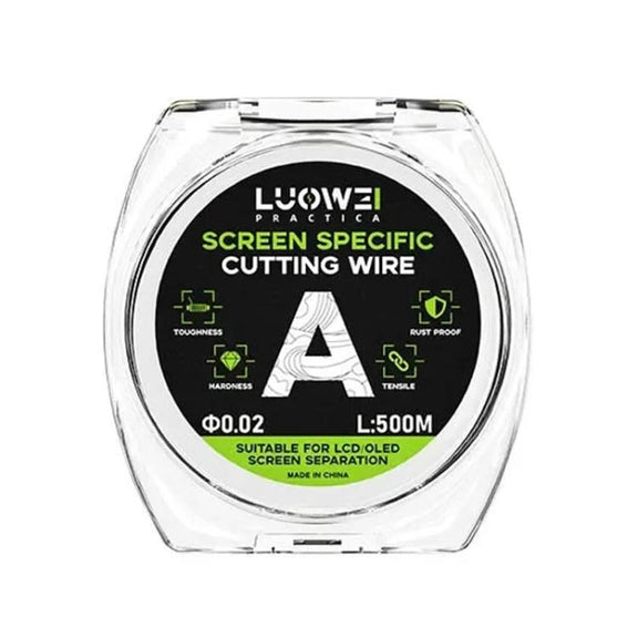 LUOWEI 500M Steel Wire Cell Phone Screen Separation Wire Cutting Wire, Spec: A 0.02mm