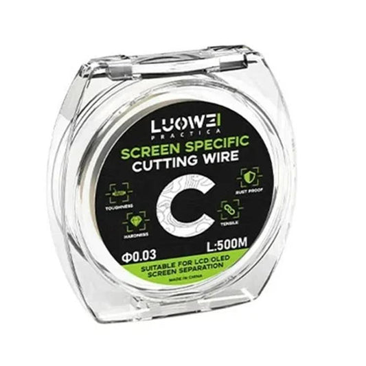 LUOWEI 500M Steel Wire Cell Phone Screen Separation Wire Cutting Wire, Spec: C 0.03mm - free shipping - PMC Jewellery - Order now!