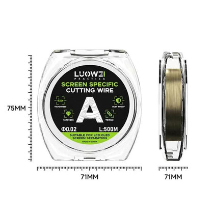 LUOWEI 500M Steel Wire Cell Phone Screen Separation Wire Cutting Wire, Spec: D 0.035mm - free shipping - PMC Jewellery - Order now!