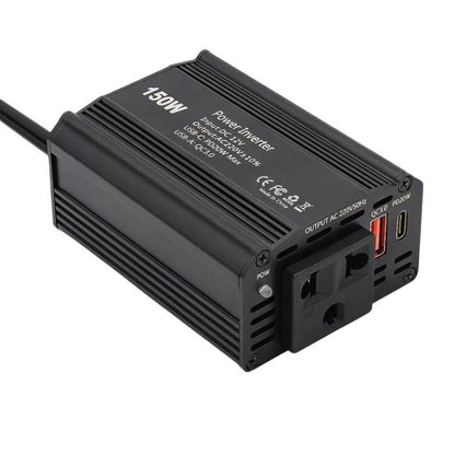 150W PD20W QC3.0 Fast Charging Car Inverter Car Cigarette Lighter Power Supply Adapter(EU Plug) - Modified Square Wave by PMC Jewellery | Online Shopping South Africa | PMC Jewellery | Buy Now Pay Later Mobicred