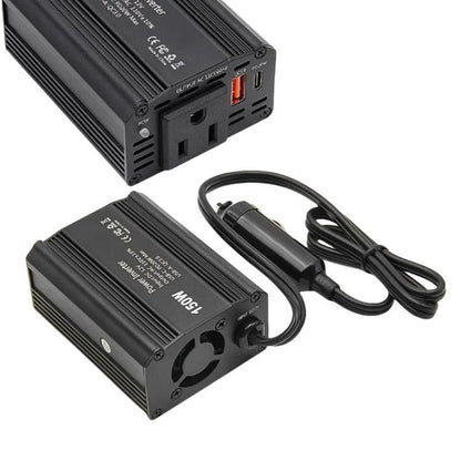 150W PD20W QC3.0 Fast Charging Car Inverter Car Cigarette Lighter Power Supply Adapter(EU Plug) - Modified Square Wave by PMC Jewellery | Online Shopping South Africa | PMC Jewellery | Buy Now Pay Later Mobicred