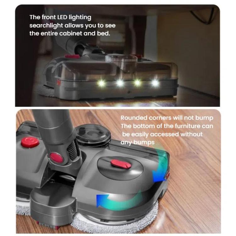 For Dyson V12 Slim / V10 Slim 4-In-1 Electric Mop Head With UV Sterilizer Light And Water Tank