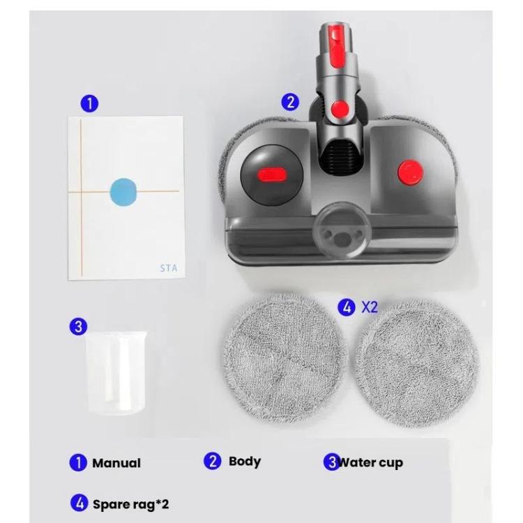 For Dyson V12 Slim / V10 Slim 4-In-1 Electric Mop Head With UV Sterilizer Light And Water Tank