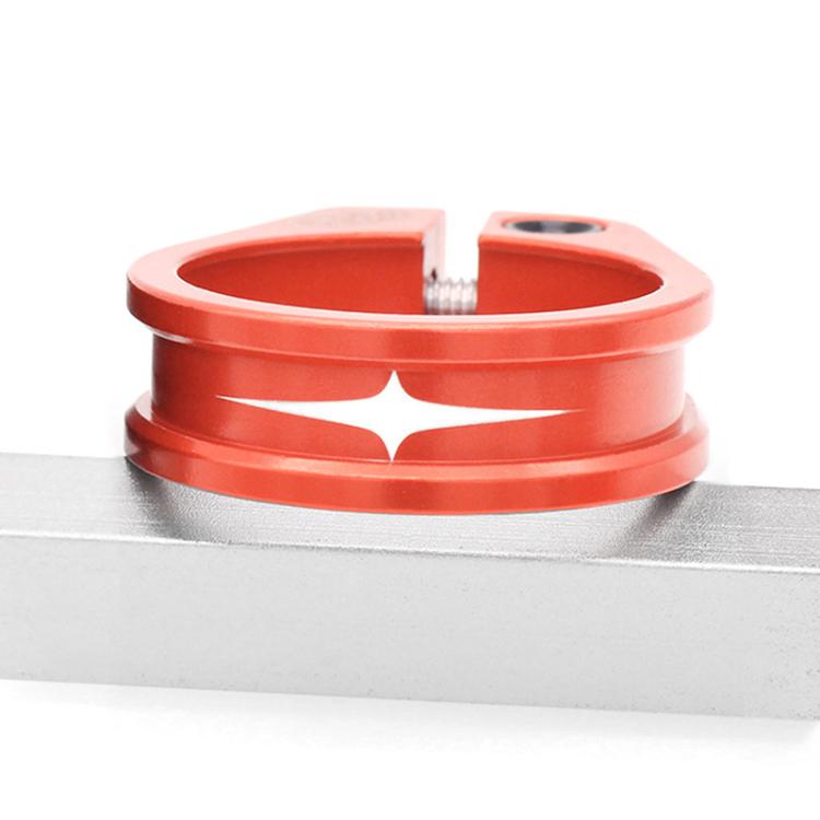 Mountain Road Bicycle Aluminum Locking Seatpost Clamps Seatpost Clamp Ring Fittings(31.8mm Red) - Pipe clamps by PMc TechLife | Online Shopping South Africa | PMc TechLife | Buy Now Pay Later Mobicred