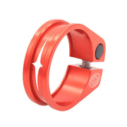 Mountain Road Bicycle Aluminum Locking Seatpost Clamps Seatpost Clamp Ring Fittings(34.9mm Red)