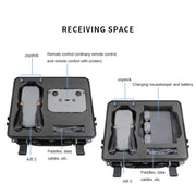 For DJI Air 3 Portable Water-resistant and Shockproof Drone Storage Box Safety Explosion-proof Box(Black)
