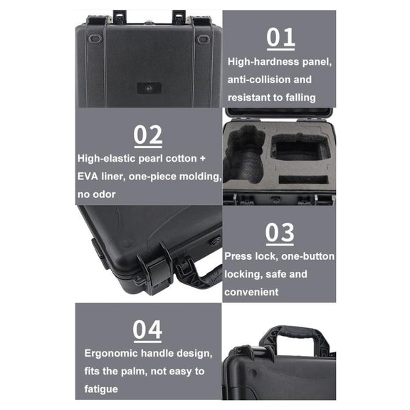 For DJI Air 3 Portable Water-resistant and Shockproof Drone Storage Box Safety Explosion-proof Box(Black)