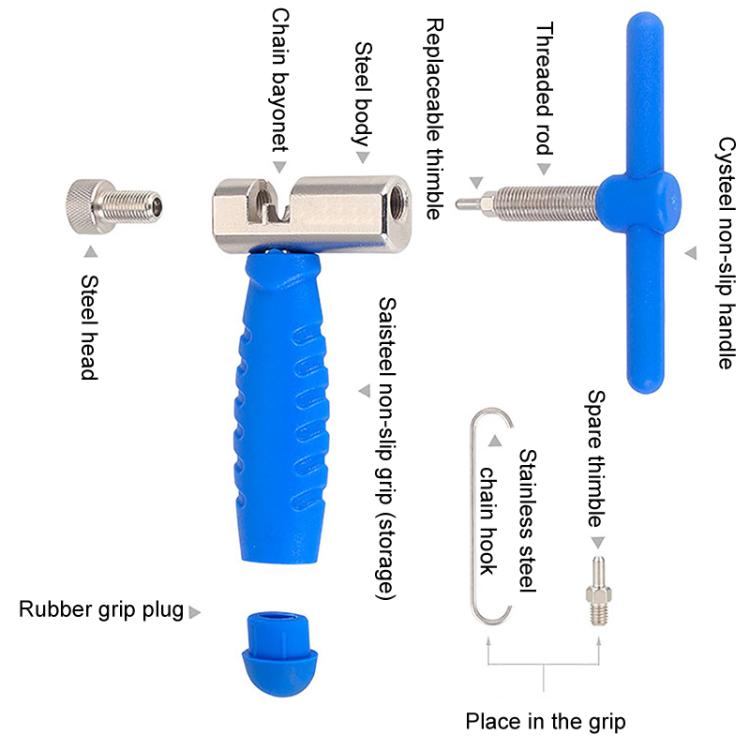 Mountain Bicycle Chain Cutter Steel Chain Release Tool(Blue) - Maintenance tools by PMc TechLife | Online Shopping South Africa | PMc TechLife | Buy Now Pay Later Mobicred