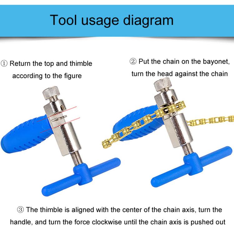 Mountain Bicycle Chain Cutter Steel Chain Release Tool(Blue) - Maintenance tools by PMc TechLife | Online Shopping South Africa | PMc TechLife | Buy Now Pay Later Mobicred