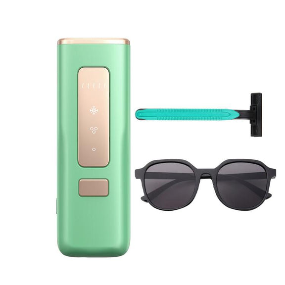 Sapphire Ice Sense Painless Laser Hair Remover Intense Pulse Ice Hair Removal Device, Style: Crystal Green FY-505AL(UK Plug)