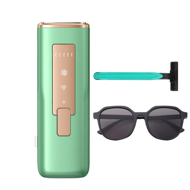 Sapphire Ice Sense Painless Laser Hair Remover Intense Pulse Ice Hair Removal Device, Style: Crystal Green FY-507AL(US Plug)