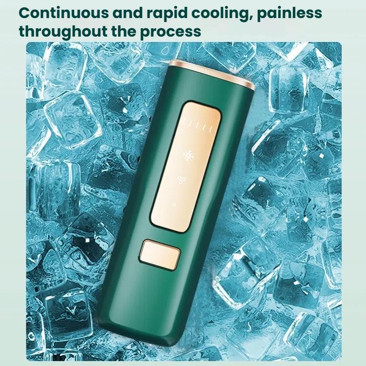 Sapphire Ice Sense Painless Laser Hair Remover Intense Pulse Ice Hair Removal Device, Style: Dark Green FY-507AG(AU Plug) - free shipping - PMC TechLife - Order now!