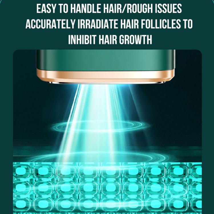 Sapphire Ice Sense Painless Laser Hair Remover Intense Pulse Ice Hair Removal Device, Style: Dark Green FY-507AG(US Plug)