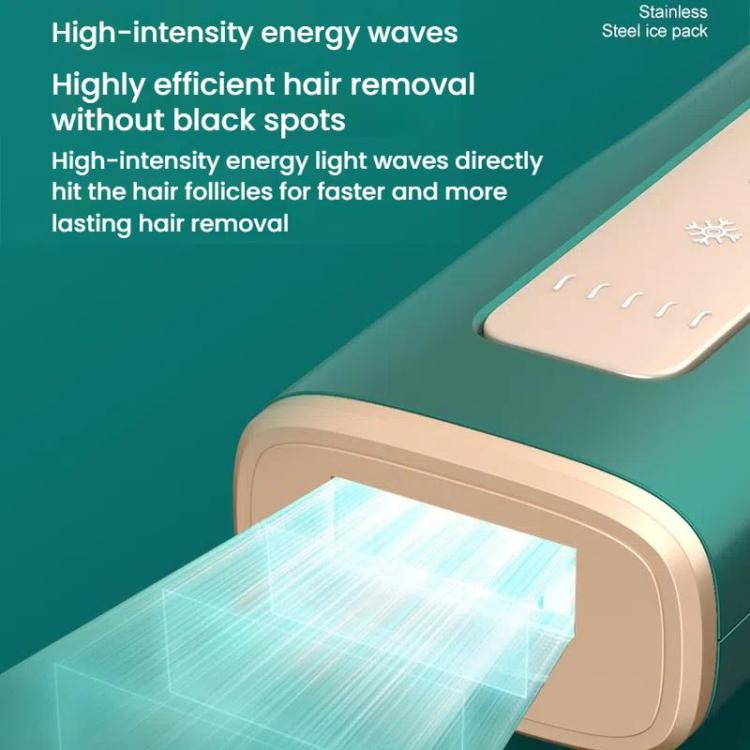 Sapphire Ice Sense Painless Laser Hair Remover Intense Pulse Ice Hair Removal Device, Style: Dark Green FY-507AG(EU Plug) - free shipping - PMC TechLife - Order now!