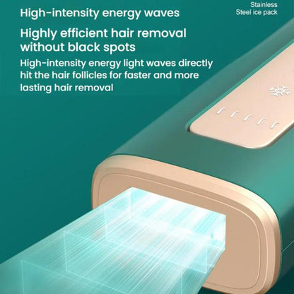 Sapphire Ice Sense Painless Laser Hair Remover Intense Pulse Ice Hair Removal Device, Style: Dark Green FY-507AG(AU Plug) - free shipping - PMC Jewellery - Order now!